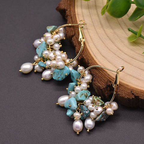 Pearl earrings high-end 925 silver flower earrings wholesale retro European and American style design handmade jewelry wholesale