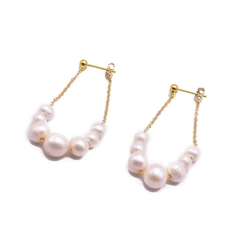 Pearl earrings high-end 925 silver flower earrings wholesale retro European and American style design handmade jewelry wholesale