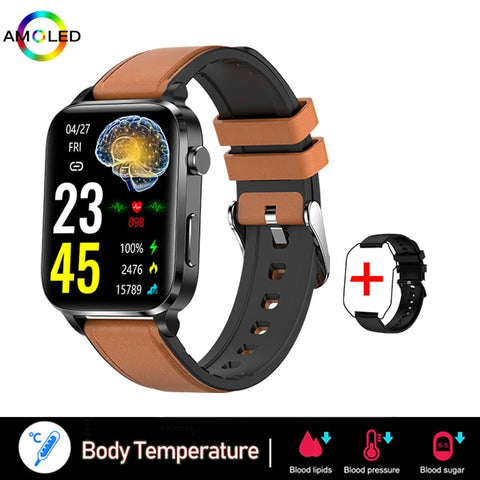 New Blood Sugar Smart Watch Men Sangao Laser Treat Health Heart Rate Blood Pressure Sport Smartwatch Women Glucometer Watch