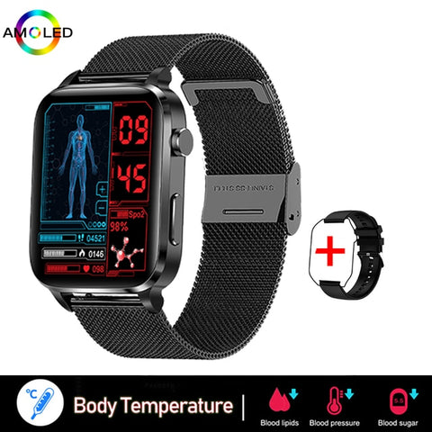 New Blood Sugar Smart Watch Men Sangao Laser Treat Health Heart Rate Blood Pressure Sport Smartwatch Women Glucometer Watch